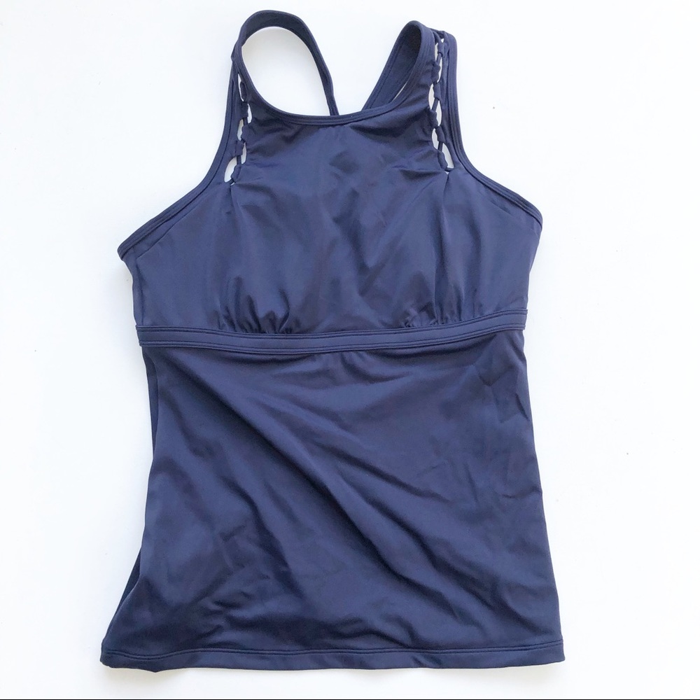 Athleta Navy Blue Swim Bikini Top